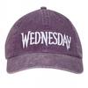 Wednesday Logo Washed Baseball Cap