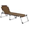 Day and Night - Day and Night Extra High Senior Folding Aluminum Brown Lounger