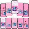 Phone Case for Samsung Galaxy S24 S23 iPhone 15 14 Xiaomi Redmi Note 13 12 11 8 10 9 Pro Max X XR OPPO A15 Huawei Blue Lilo Cute Stitch Pink Cover