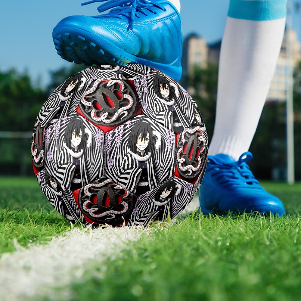 1pc Demon Slayer Kimetsu no Yaiba Football Soccer Ball Size 5 Indoor Soccer Ball Fashion Colorful Backyard Game -Great For Sports Fans Gift HE12