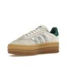 Adidas Gazelle Bold Off White Silver Metallic Green Women Sneakers Cream Collegiate-Green JI0328