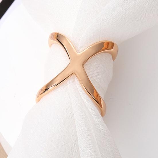 Зажим для шарфа X-образной формы Кольцо-пряжка для шарфа для женщин Леди Девушек Застежка-держатель для шелкового шарфа Аксессуары для футболки Шейного платка Шали