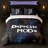 Depeche Mode Print 3Pcs Bedding Set Duvet Cover With Two Pillowcases Soft Bed Linen For Household Bedroom