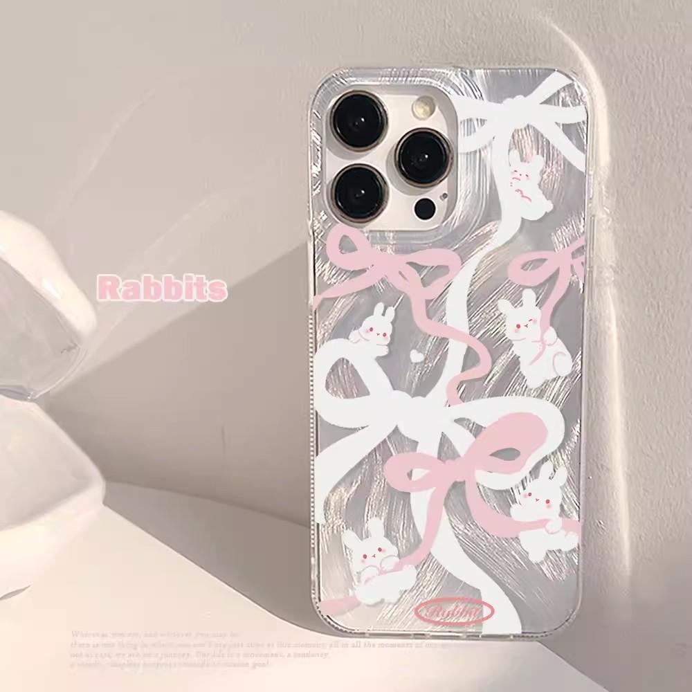 Роскошный чехол для телефона с узором в виде банта для iPhone 17 16 15 14 13 12 11 Pro Max XS X XR Plus Mini SE 2020 2022