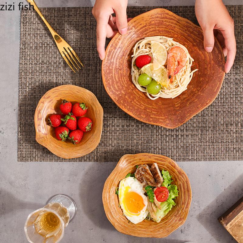 Керамическая обеденная тарелка Десертная чаша Фруктовые тарелки Салатницы Супницы Миски для лапши Западная тарелка Суши Тарелки Поднос для закусок