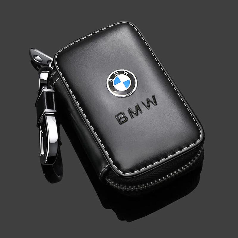 YSD4156 Car interior Key Bag Cover Case Leather Keys Organizer Zipper Car Key Chain Wallet For BMW M F25 F26 F15 F16 E90 E91