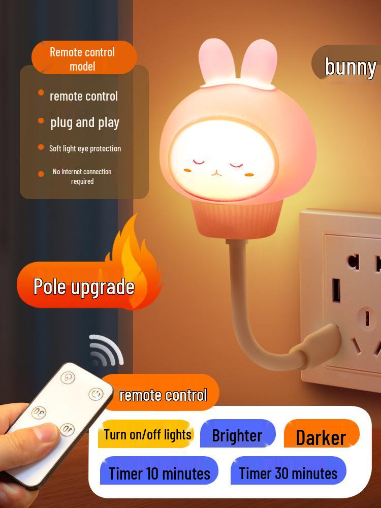 Voice-Activated Smart Night Light for Bedroom, Bedside, and Kids' Room