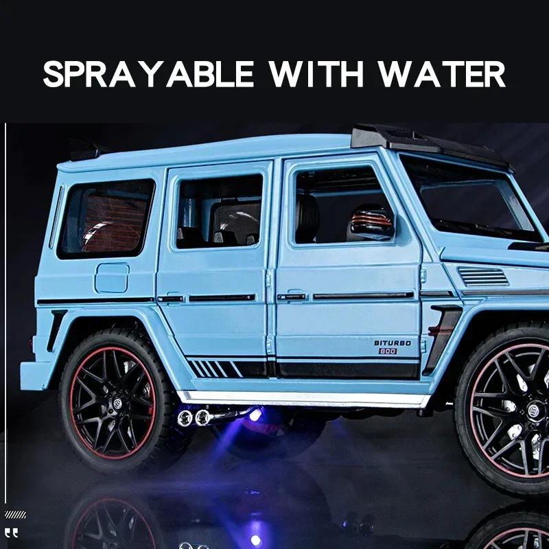 1/18 Large G800 SUV Off-road Alloy Model Car Sprayable Toy Car Diecast Vehicle Model Toy Sound Light CarBirthday Gift For Kids
