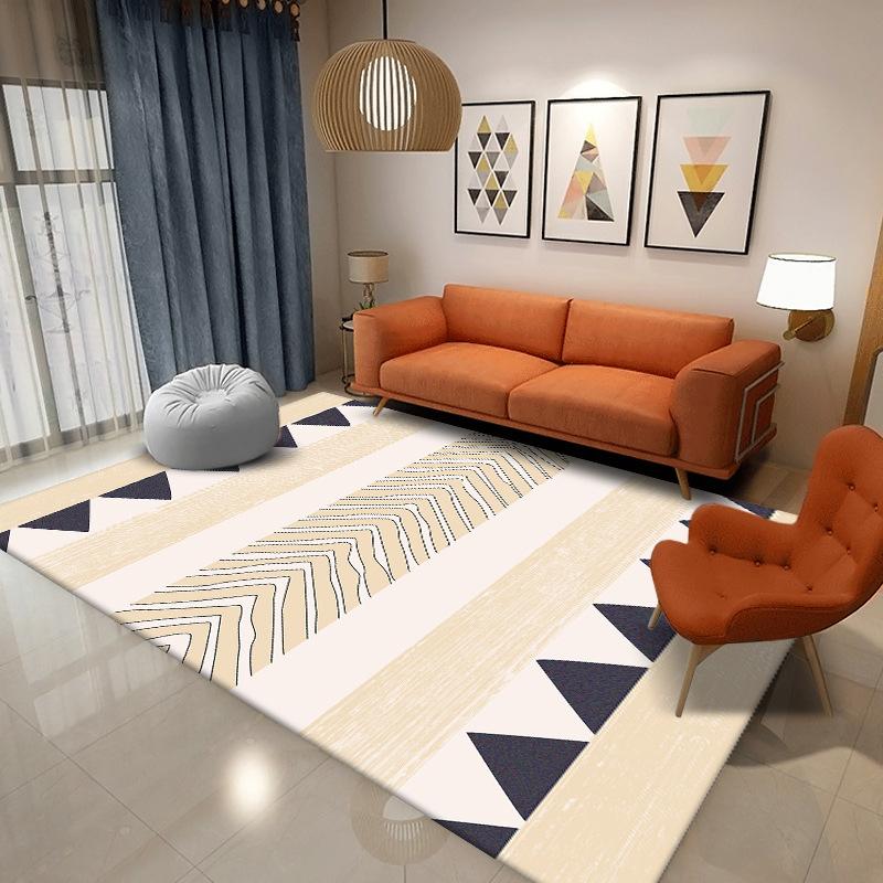 Бохо Геометрический Полосатый Прямоугольный Ковер, Красочные Этнические Принты, Мягкий Нескользящий Ковер для Декора Гостиной Спальни