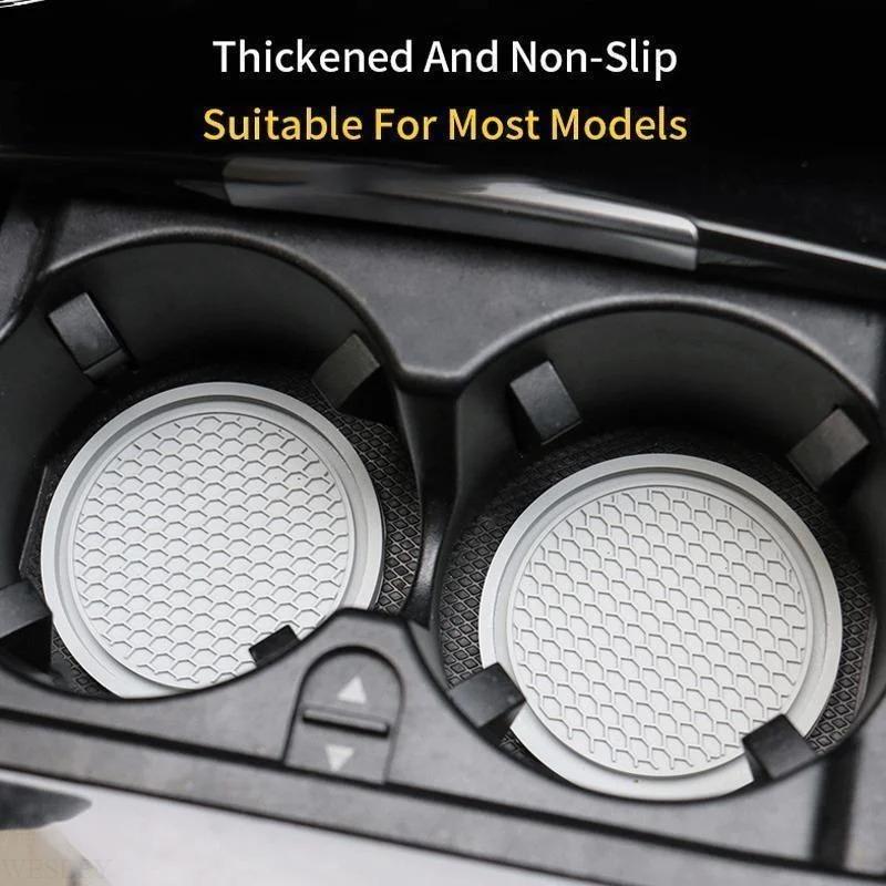 Car Coasters PVC Travel Auto Cup Holder Insert Coaster Anti Slip Vehicle Interior Accessories Cup Mats Cup Holders 5