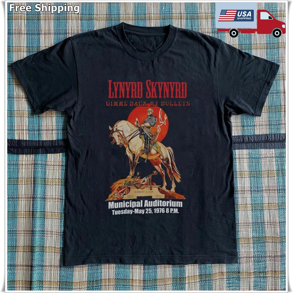 Lynyrd Skynyrd Gimme Back My Bullets 1976 Tour T-shirt, Size S-5XL