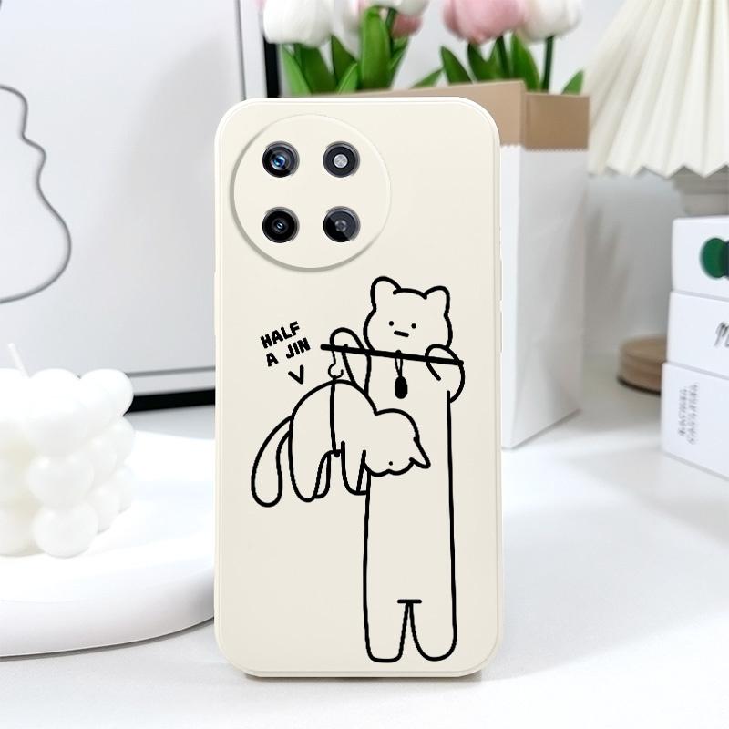 Милый чехол для телефона с тяжелым котом для OPPO Realme 12 11 10 9 9i 8 8i 7 Pro Plus C35 C21Y C25Y C25 4G 5G, жидко-силиконовый чехол
