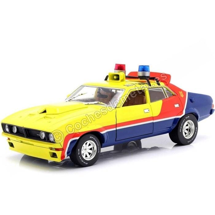 1:18 БЕЗУМНЫЙ МАКС Первый из V8-Перехватчиков 1974 Ford Falcon XB M.F.P. желтый (приблизительно. Ш250мм)