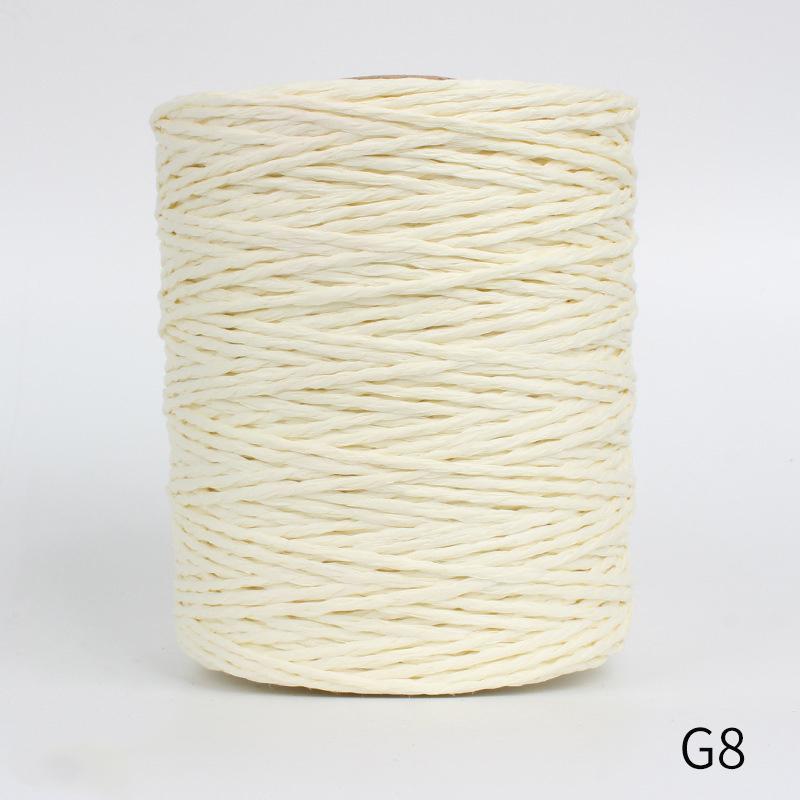 280M/Roll Cushion Baskets Knitting Material Hat HandBag Colorful Threads For Summer Hand Knit Crochet Natural Raffia Straw Yarn