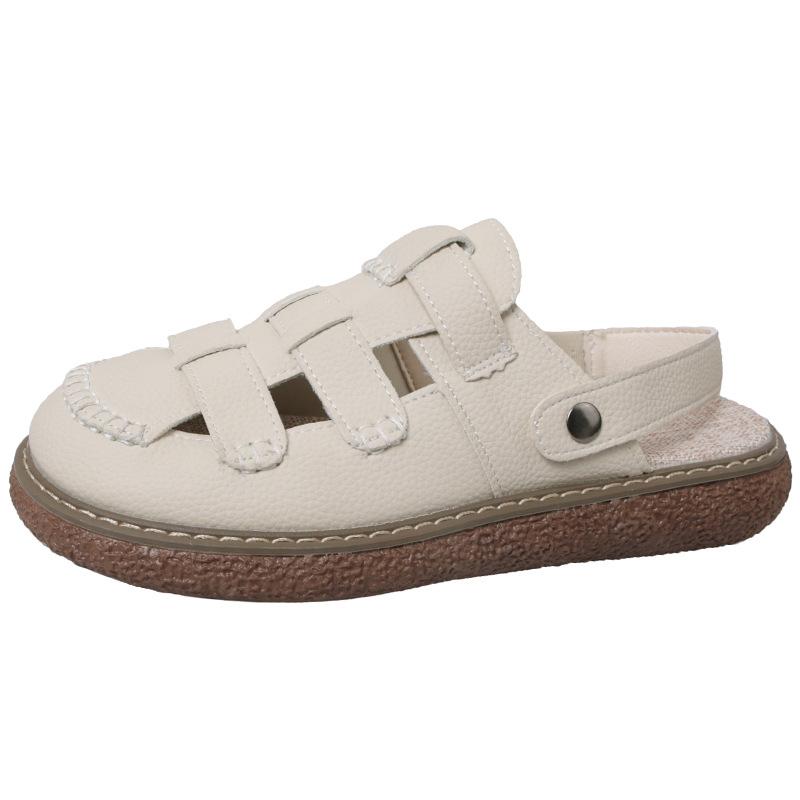 Simple Casual Roman Beach with Skirt Bag Head Platform Sandals Women's 2025 New Spring and Summer Deep Mouth Single Shoes