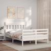VidaXL Bed Frames with Headboard White Small Double Solid Wood 3195127