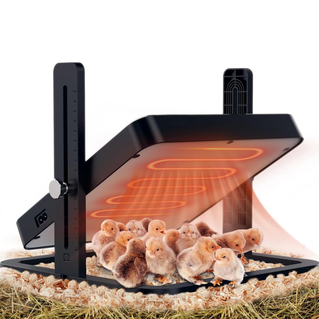 Chicken Brooder Heater,Chick Warmer with Adjustable Temperature,Height and Angle,Brooder Heater Plate