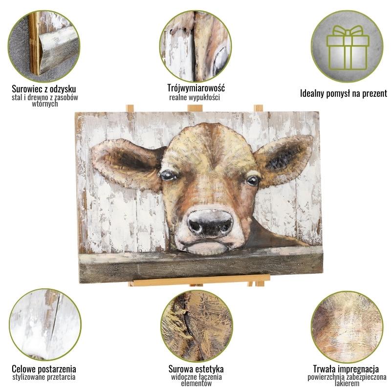 3D metal picture LOFT NATURE CALF 90x60