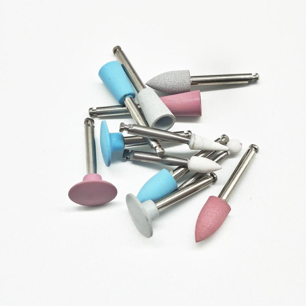 Набор из 9 шт./10 шт./12 шт., набор для полировки стоматологических композитов, фарфоровый полировщик для полировки зубов, полировка металлической коронки для низкоскоростного наконечника