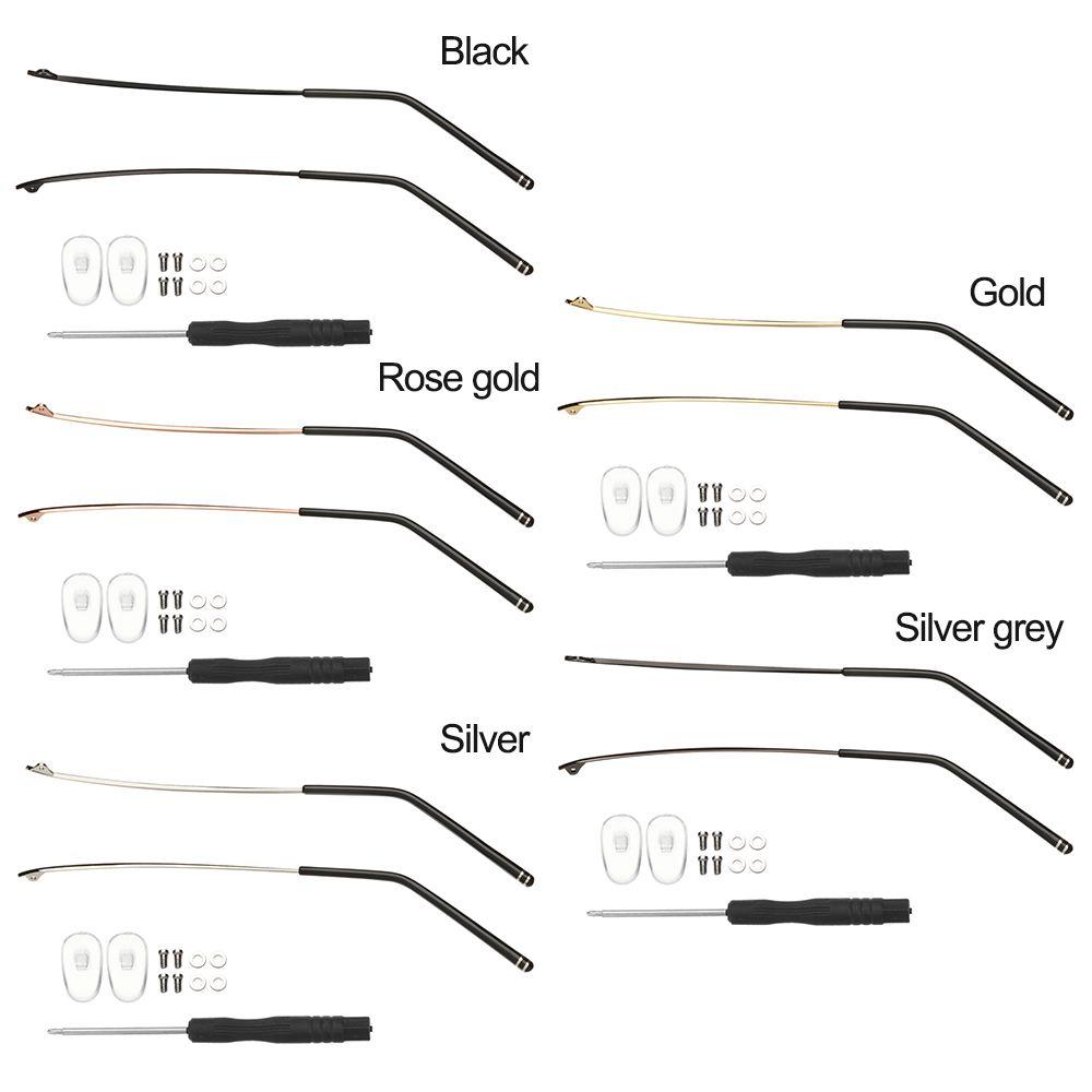 1 пара металлических противоскользящих универсальных очков, сменные дужки, ножки, аксессуары для очков, оправа для очков