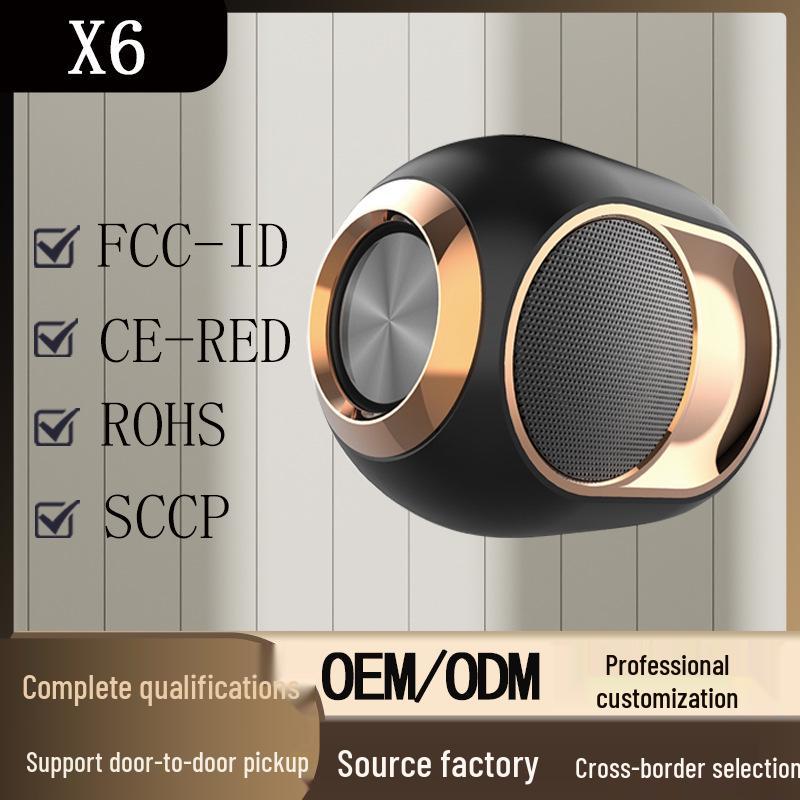 Портативная беспроводная колонка Golden Egg X6 Bluetooth 5.3: Уличный сабвуфер, Вставка для карты, Мини-размер.