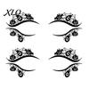 Removable Face Tattoo Stickers 2 Pairs Halloween Eye Stickers, Waterproof Temporary Decals with Water Transfer Skin Pumpkin Bat Spider Web, Easy Apply