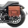 Set 2x Sacoche cavalière moto + support lateral SV1 marron
