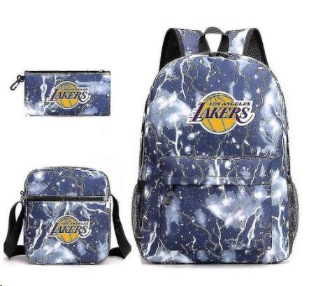Youth Fashion Backpack Shoulder Bag Pencil Case Children'S Student School Bag 3-Piece Set