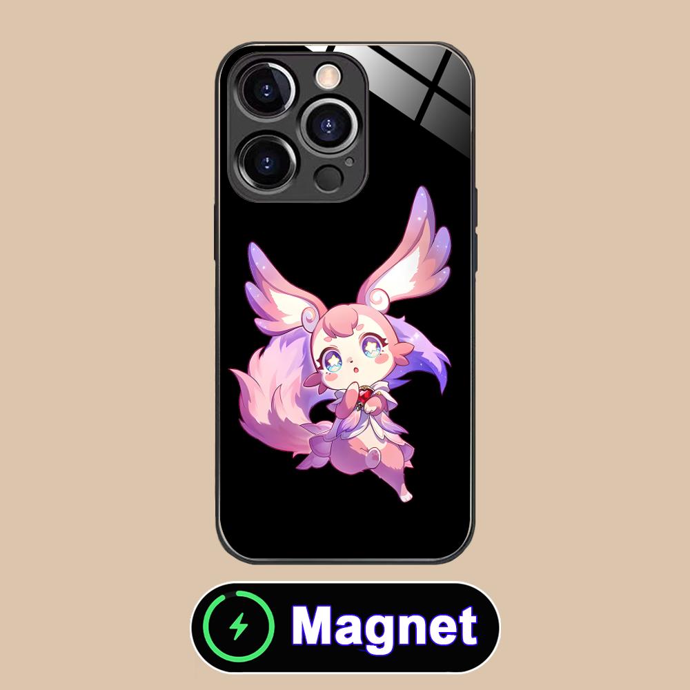 Чехол-бампер HSR Mem Glass MagSafe для мобильного телефона iPhone 17 16 15 14 13 12 11 Air Pro Max Plus Mini Разноцветный