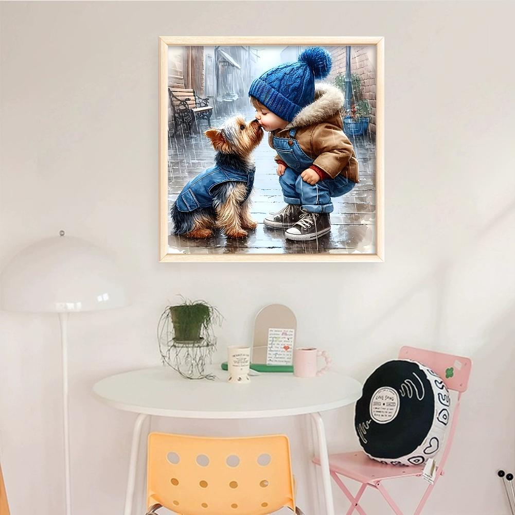 Набор для вышивки крестом «Мальчик» из эко-хлопка 11CT, полная вышивка, арт 40x40см