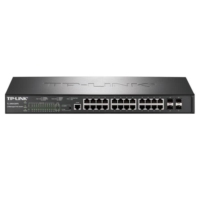 TP-LINK TL-SH5628PE 24-Port Gigabit PoE+ 4-Port 10G SFP+ Layer 3 Managed Switch CN plug (adapter included)