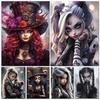 Cross Stitch Kit Gothic Girl Portrait 5D Diy Diamond Painting Mosaic Embroidery Fantasy Steampunk Lady New 5D DIY Full Rhinestone Home Decor Gift