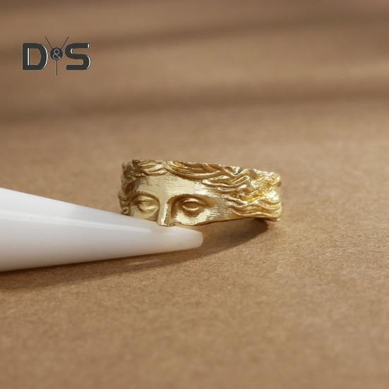 Кольцо унисекс из полированного сплава с изображением богини Венеры, регулируемое кольцо для вечеринки, свидания, повседневной жизни, ювелирные изделия на палец