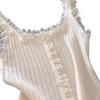 Plus-Size Women's Lace Trim Knit Camisole - Summer 2026 Slimming Vest Top
