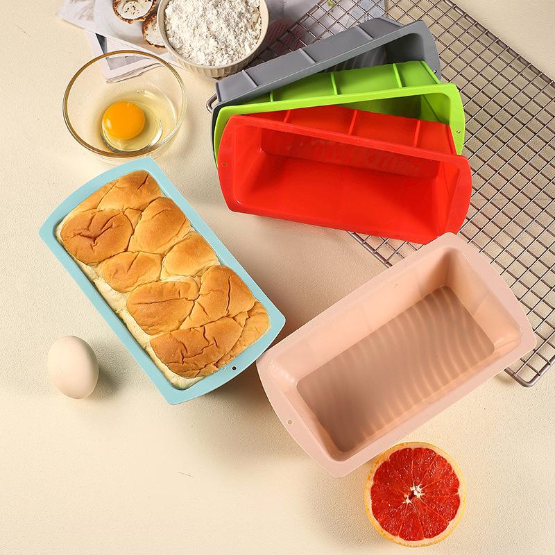 Rectangular Silicone Cake Mold High-temperature-resistant and Easy-to-mold Kitchen Baking Oven Baking Tray Silicone Toast Mold