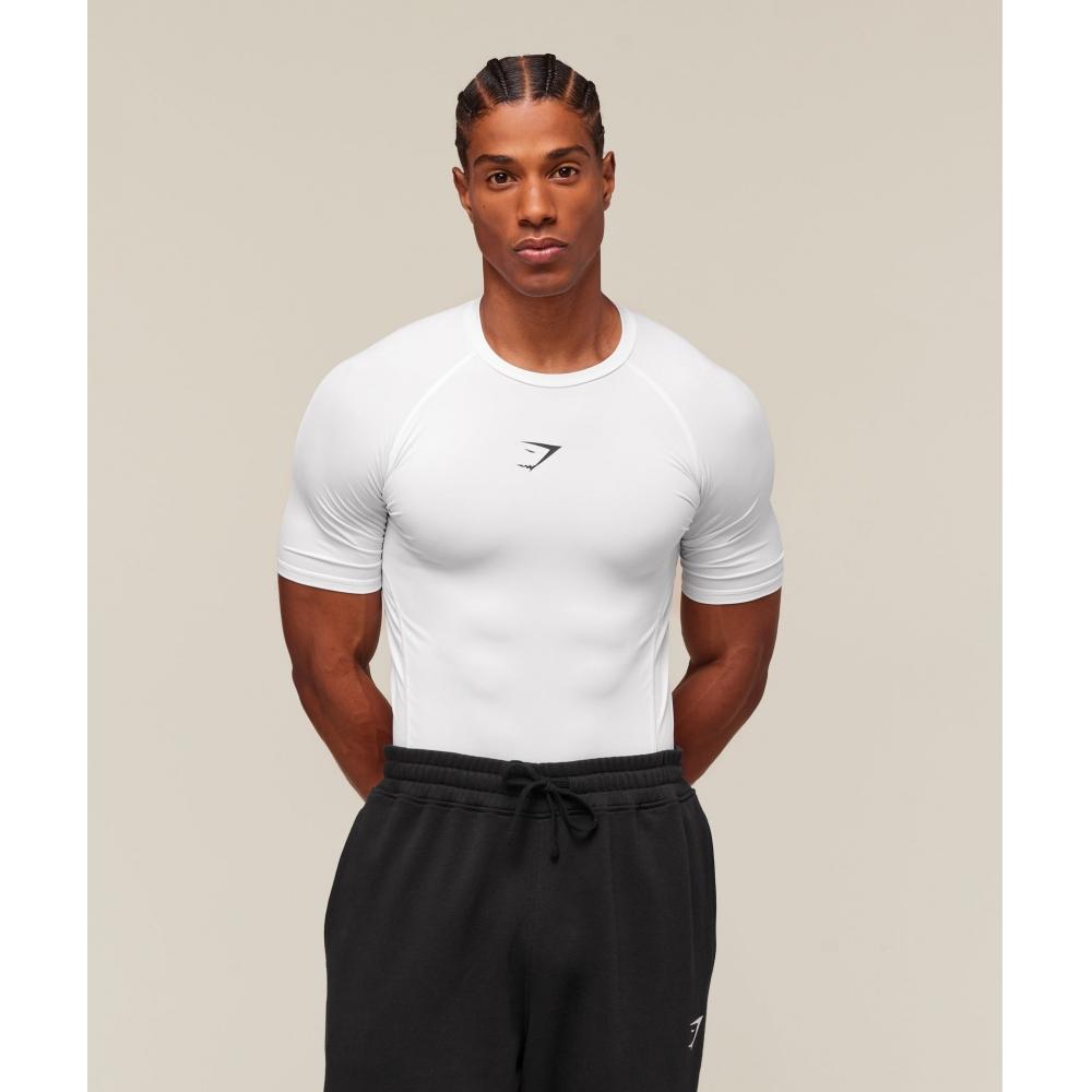 Gymshark Футболка базового слоя Element белая A2b4c Wb57