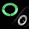Наклейка на цилиндр замка зажигания Gerinkoken Яркое кольцо ключа зажигания Светящаяся наклейка на крышку переключателя зажигания Темная