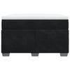 Box Spring Bed with Mattress Black 120 x 200 cm Velvet