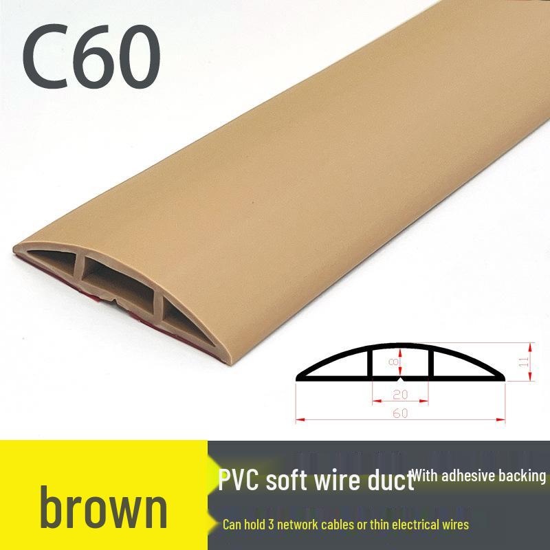 Мягкий ПВХ кабельный канал для пола: Изолированный самоклеящийся канал для прокладки проводов с толстой защитой от наступания