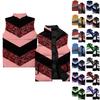 Ladies' Casual And Fashionable Sleeveless Vest Square Pattern Printing Cotton Jacket