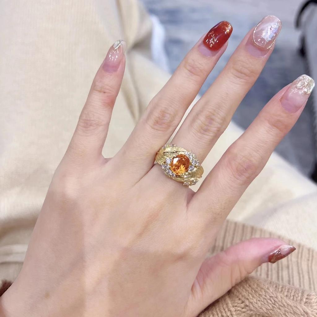 Плетение узора резьба золотые перья рисунок золотое мастерство модный новый стиль кольцо для женщин