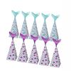 10Pcs Mermaid Party Favors Boxes Mermaid Gift Bags Box Kids Mermaid Party Goodie Bags