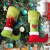 1 шт. большой рождественский декоративный кулон в виде елки с зелеными волосами в виде монстра-носка