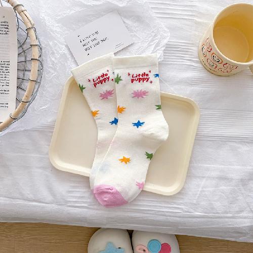 Korean Socks Female Cartoon Puppy Tube Socks Fashion All-match Dachshund Socks New Style