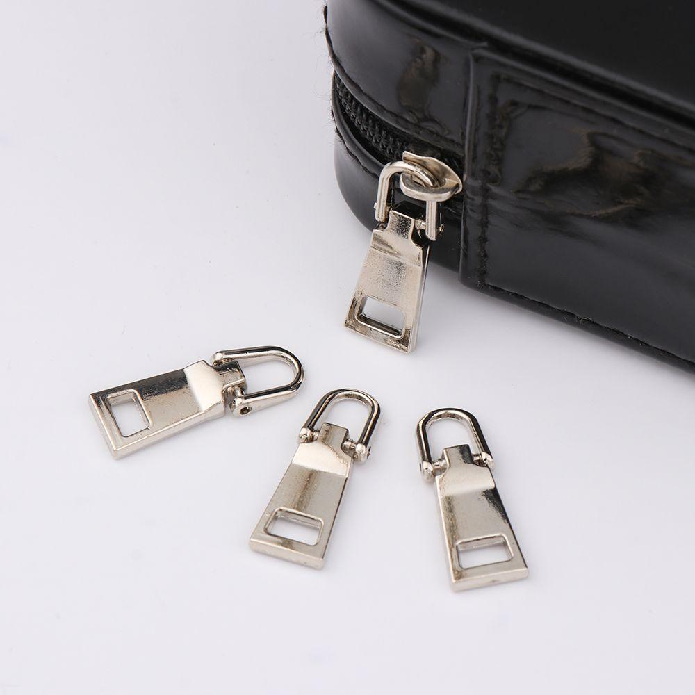 5pcs Clothes Zipper Repair Kit Detachable Metal Zipper Head Zipper Slider Metal Zip Zipper Pull