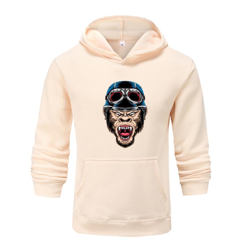 Autumn and Winter New Personalized Monkey Pattern Printing Clothing Men's Hoodie Couple Pullover Women Hoodie