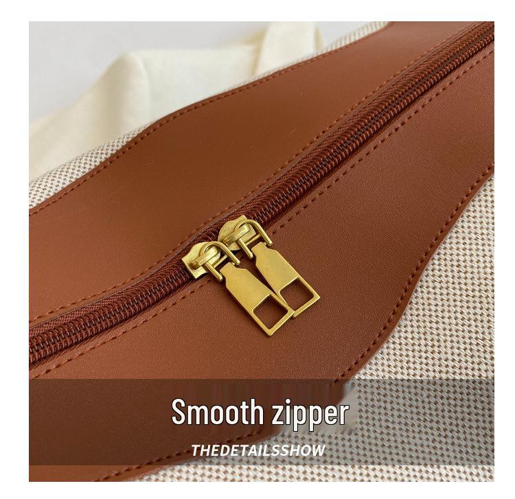 Модная женская холщовая сумка-тоут через плечо 2024 - Стильная, большой вместимости для поездок на работу