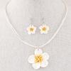2 шт./компл. Модный цветочный кулон, ожерелье, серьги, набор, милый подарок, ювелирные изделия, свадебная вечеринка, ожерелье, серьги, подарки
