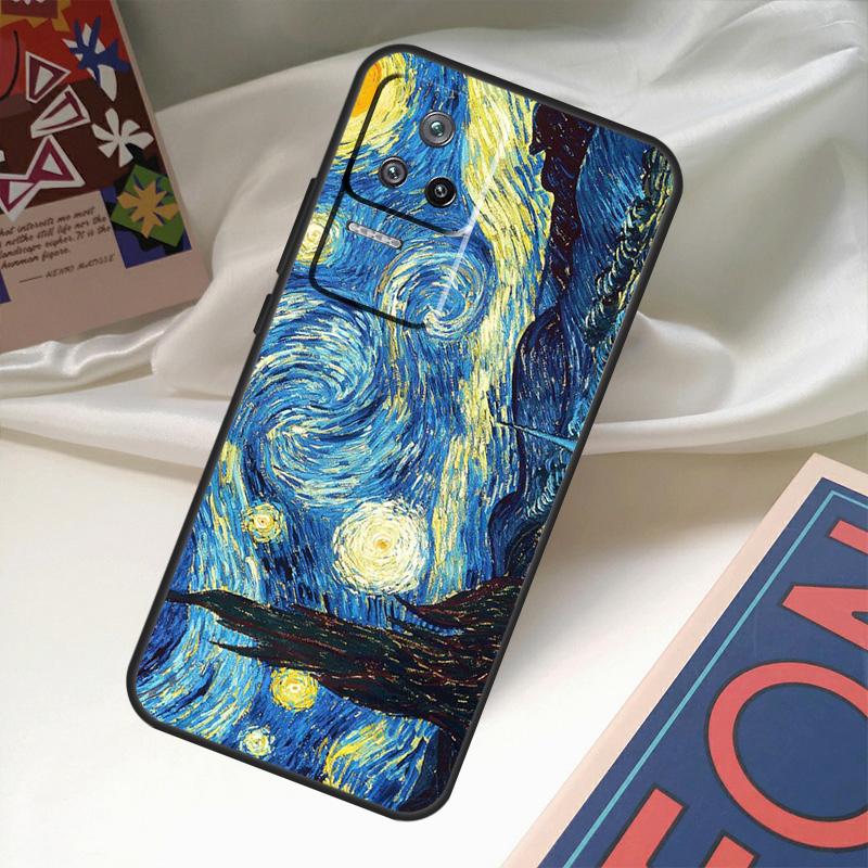Van Gogh Starry Night Funda For POCO M6 Pro X3 X4 X5 X6 M5s F3 F5 Xiaomi 13T Pro 12T 11T 12 13 Lite 14 Ultra Case