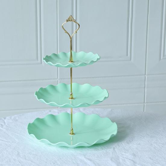 3-х уровневая башня-стенд для кексов, стойка для демонстрации десертов, не содержит бисфенол А, большая вместимость, простая сборка, многоуровневый поднос для сервировки тортов, принадлежности для вечеринок